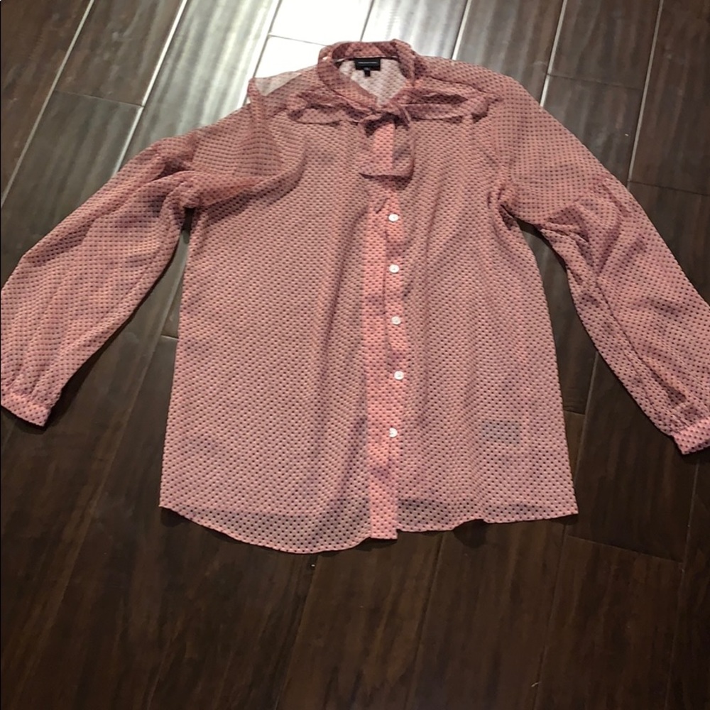 Sheer polka dot shirt